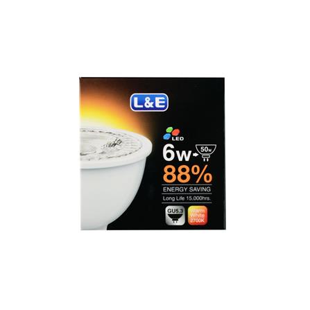 หลอด LED L&E MR16 6 วัตต์ WARMWHITE GU5.3_2