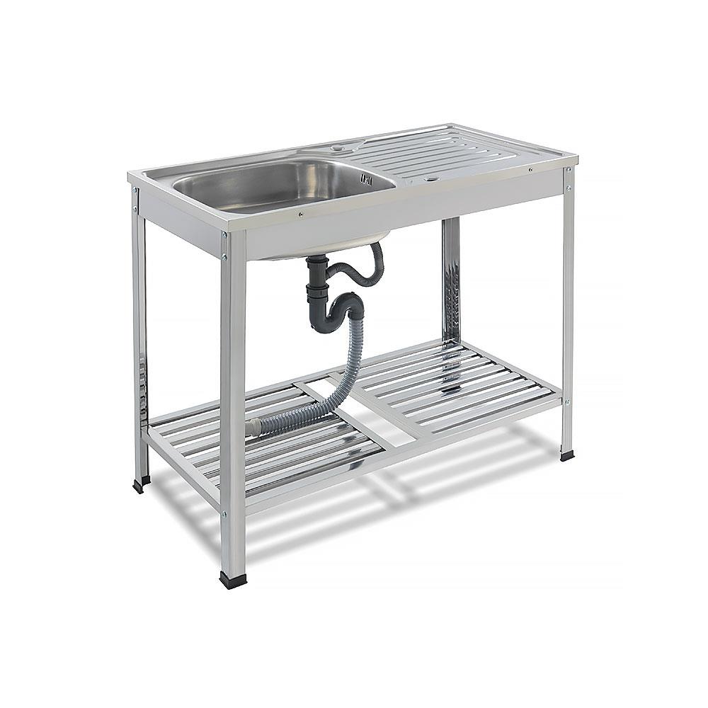 ซิงค์ขาตั้ง 1หลุม 1ที่พัก DYNA HOME FS10050JT สีเงิน