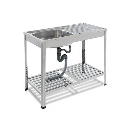 ซิงค์ขาตั้ง 1หลุม 1ที่พัก DYNA HOME FS10050JT สีเงิน_0