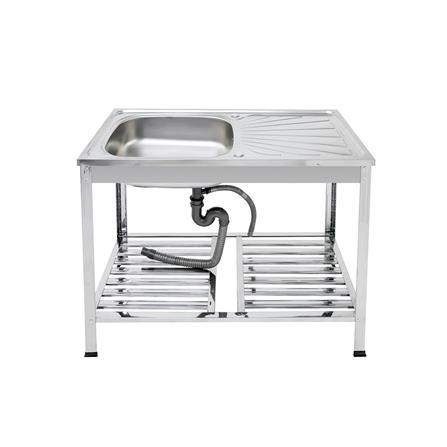 ซิงค์ขาตั้ง 1หลุม 1ที่พัก DYNA HOME FS10050JT สีเงิน_1