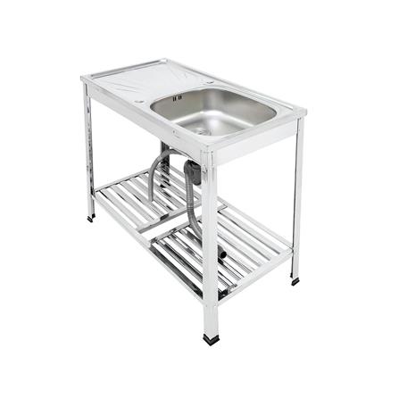 ซิงค์ขาตั้ง 1หลุม 1ที่พัก DYNA HOME FS10050JT สีเงิน_2