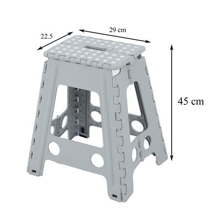 เก้าอี้พับ FURDINI UNO-L พลาสติก สีเทา_6