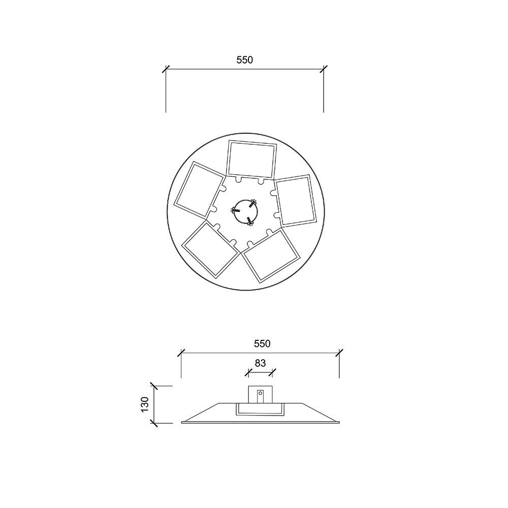 ไฟสนาม SOLAR LUMAX 58-00309 300 วัตต์ DAYLIGHT สีดำ