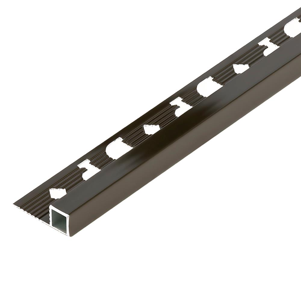 คิ้วอะลูมิเนียมแบบเหลี่ยม DP 12 มม. 2 ม. สีโอ๊กไฮกลอส