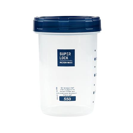 ขวดโหล PP ฝาเกลียว SUPER LOCK 0.55 ลิตร สีน้ำเงิน_0