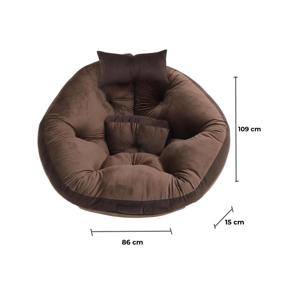 เบาะรองนั่ง HOME LIVING STYLE OREO 34x43 นิ้ว สีน้ำตาล