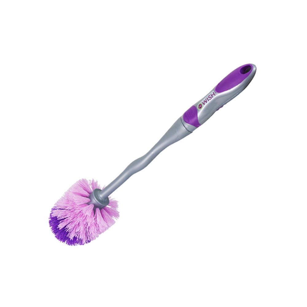 แปรงล้างสุขภัณฑ์พร้อมฐาน BE WISH BOWLING สีม่วง/เทา
