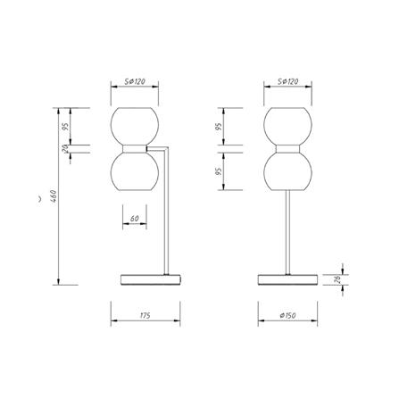 ไฟตั้งโต๊ะ CARINI VT0375-2B สีดำ/ทอง_7