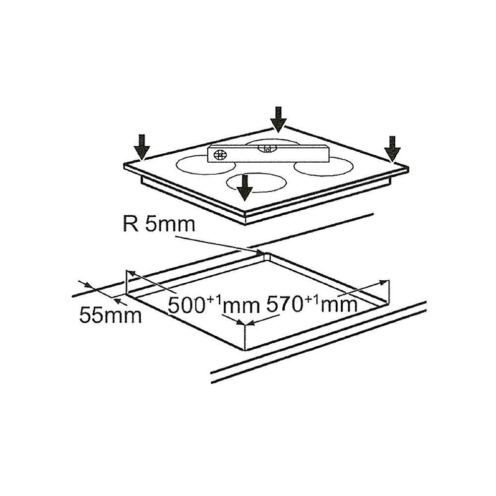 เตาฝังเซรามิก TEKA VE4 FRAMELESS SC V02 60 ซม.