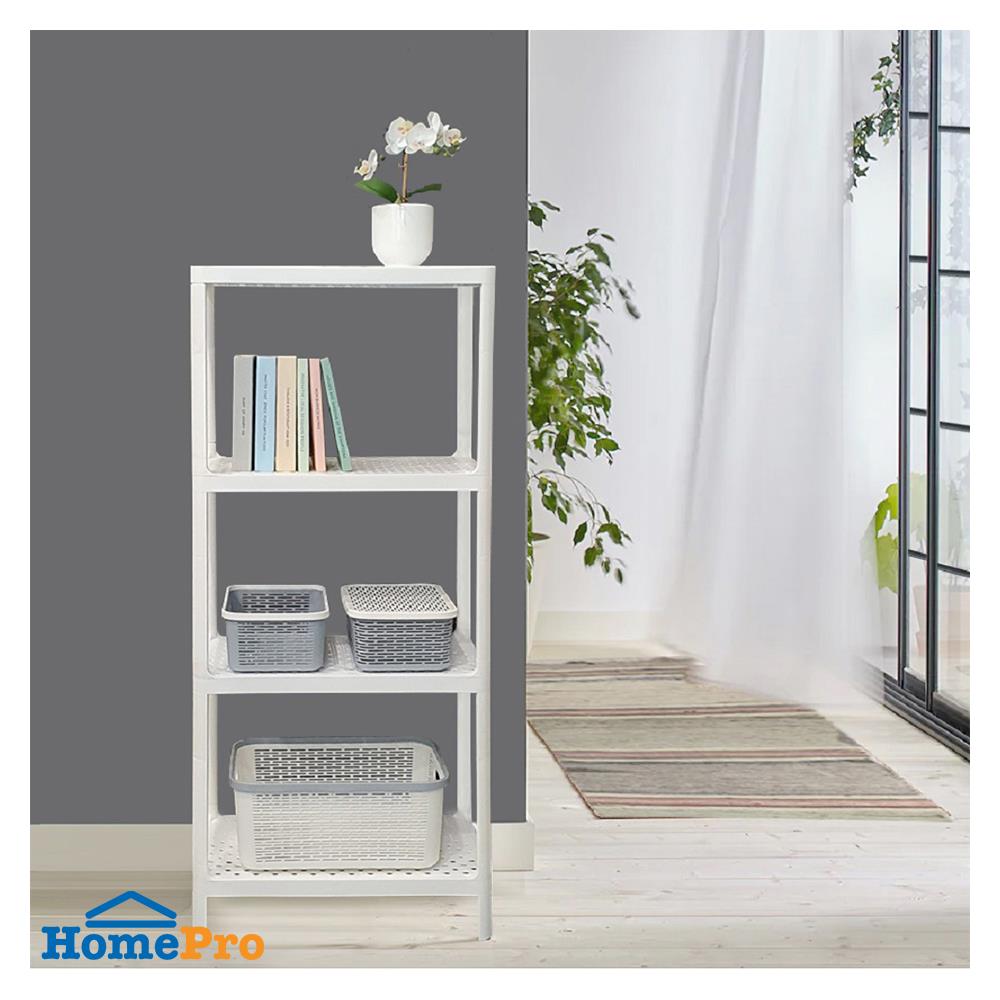 ชั้นวางของ 4 ชั้น STACKO 50X30X116.1 ซม. สีขาว