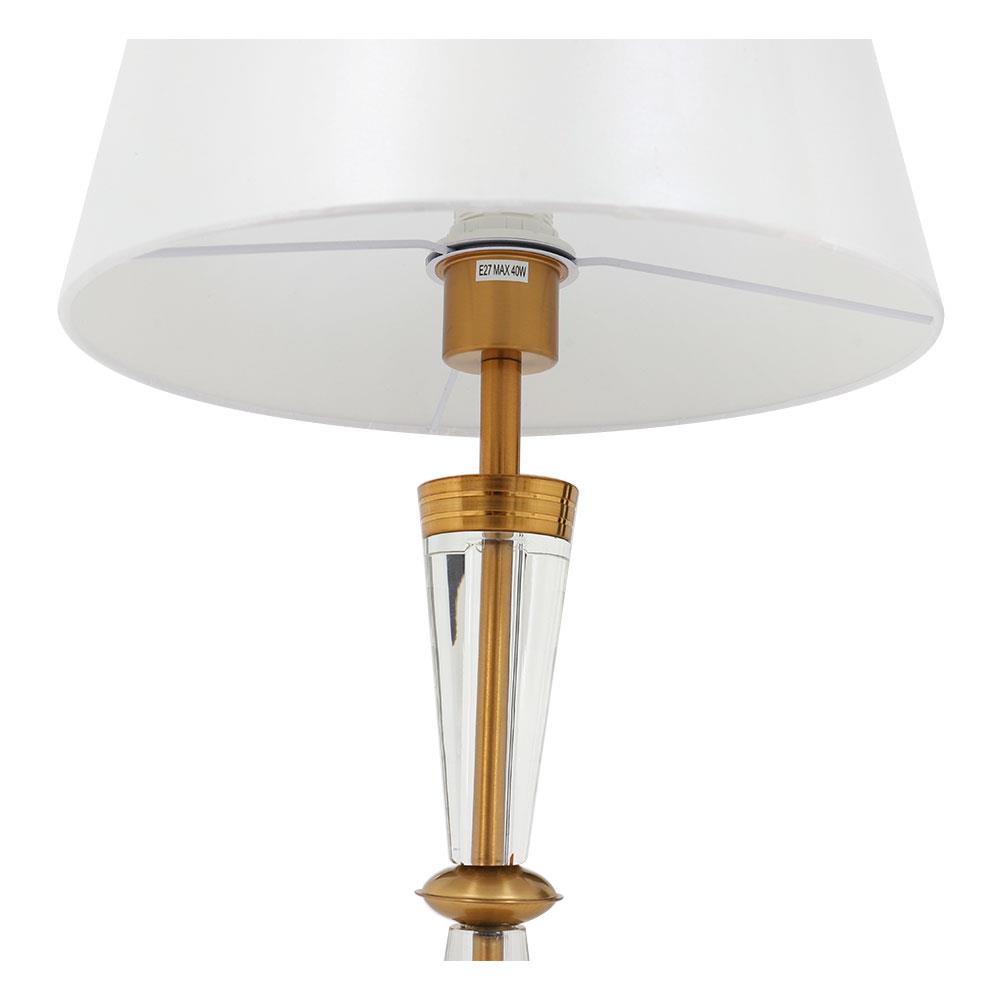 ไฟตั้งโต๊ะ CARINI MT5322 สีขาว/ใส/ทอง