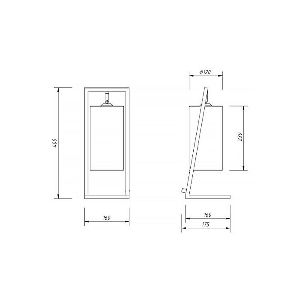 ไฟตั้งโต๊ะ CARINI VT0438-1 สีขาว/ดำ