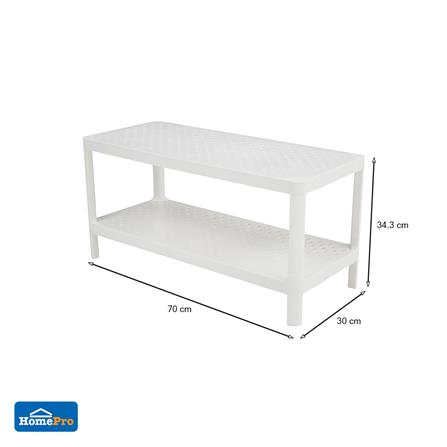ชั้นวางรองเท้า 2 ชั้น STACKO MONO 70x30x34.3 ซม. สีขาว_6
