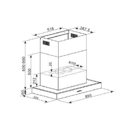 เครื่องดูดควันกระโจม HAFELE DIOCAP 90 ซม._3