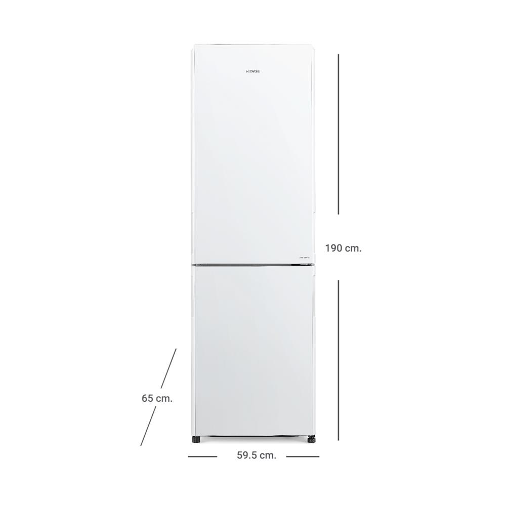 ตู้เย็น 2 ประตู HITACHI RBG340PTH0GPW 11.7 คิว กระจกขาว อินเวอร์เตอร์