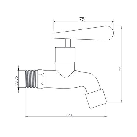ก๊อกล้างพื้น NOVABATH IS-687S_1