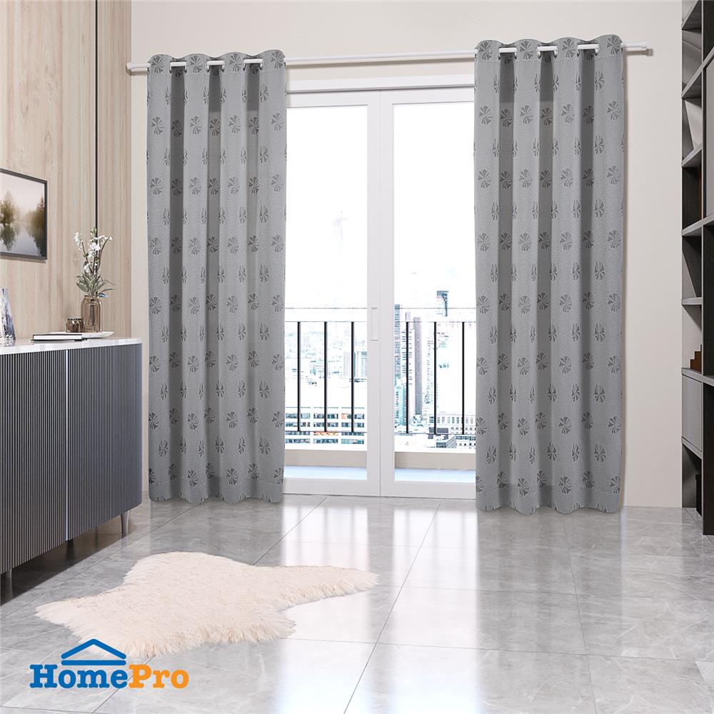 ผ้าม่าน EYELET HOME LIVING STYLE DEBORAH UV 140X220 ซม. สีเทา