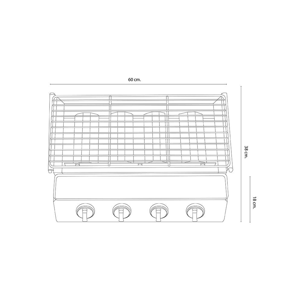 เตาย่างแก๊สแบบตั้งโต๊ะ DYNA HOME DH-4 SS