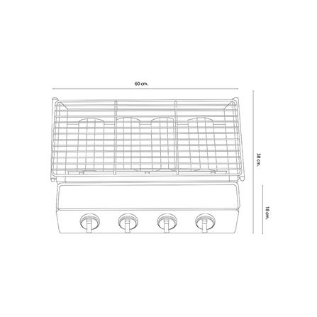 เตาย่างแก๊สแบบตั้งโต๊ะ DYNA HOME DH-4 SS_1