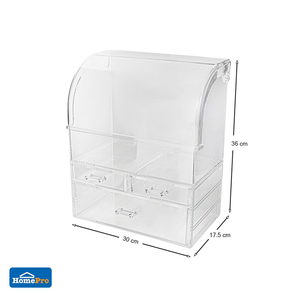 อุปกรณ์จัดเก็บเครื่องสำอาง STACKO CURVE D 30x17.5x36 ซม. สีใส