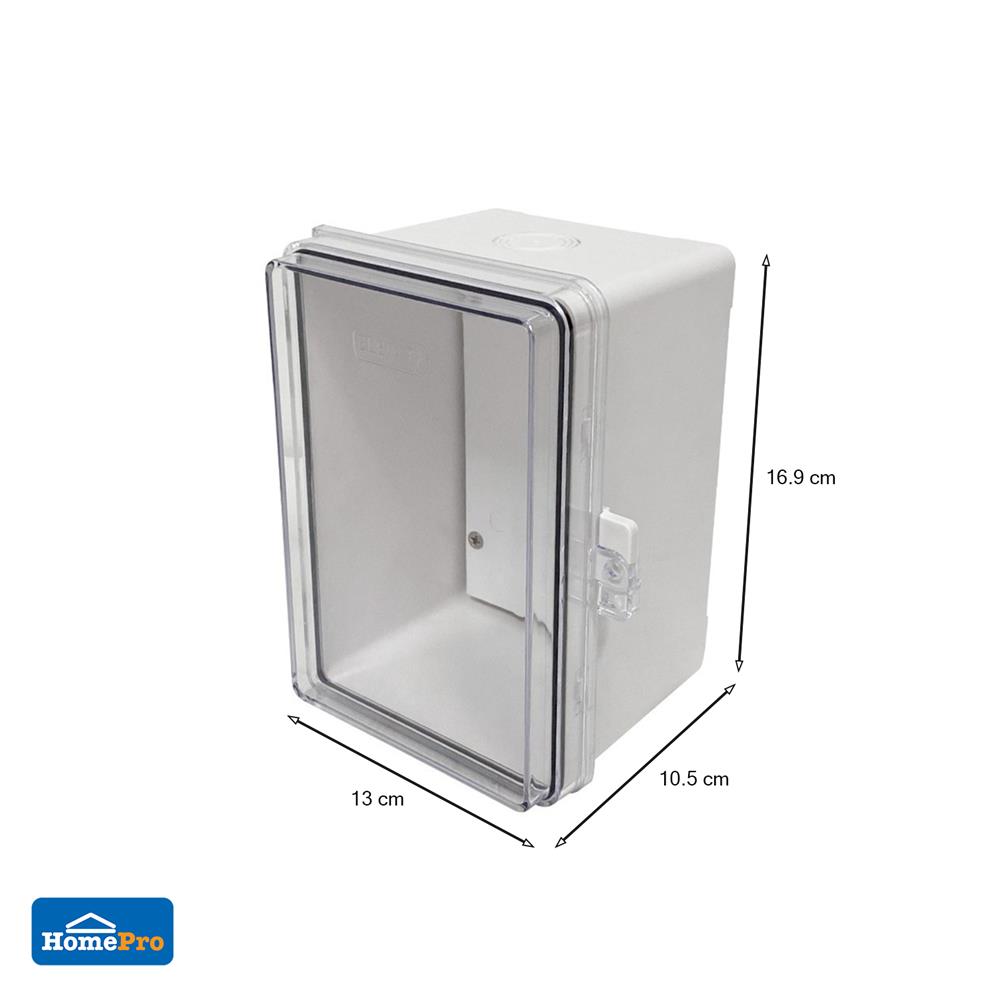 ตู้กันน้ำฝาใส ELECKTA 4x6 นิ้ว สีขาว