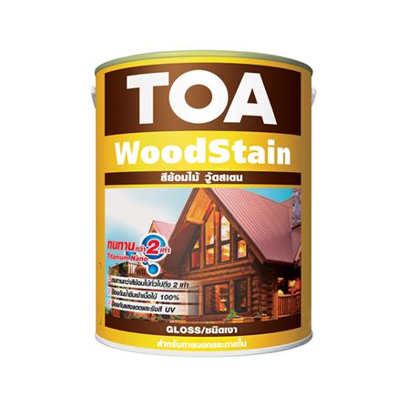 สีย้อมไม้ TOA WOODSTAIN G08 สีไม้สักอ่อน เงา 1 แกลลอน_0