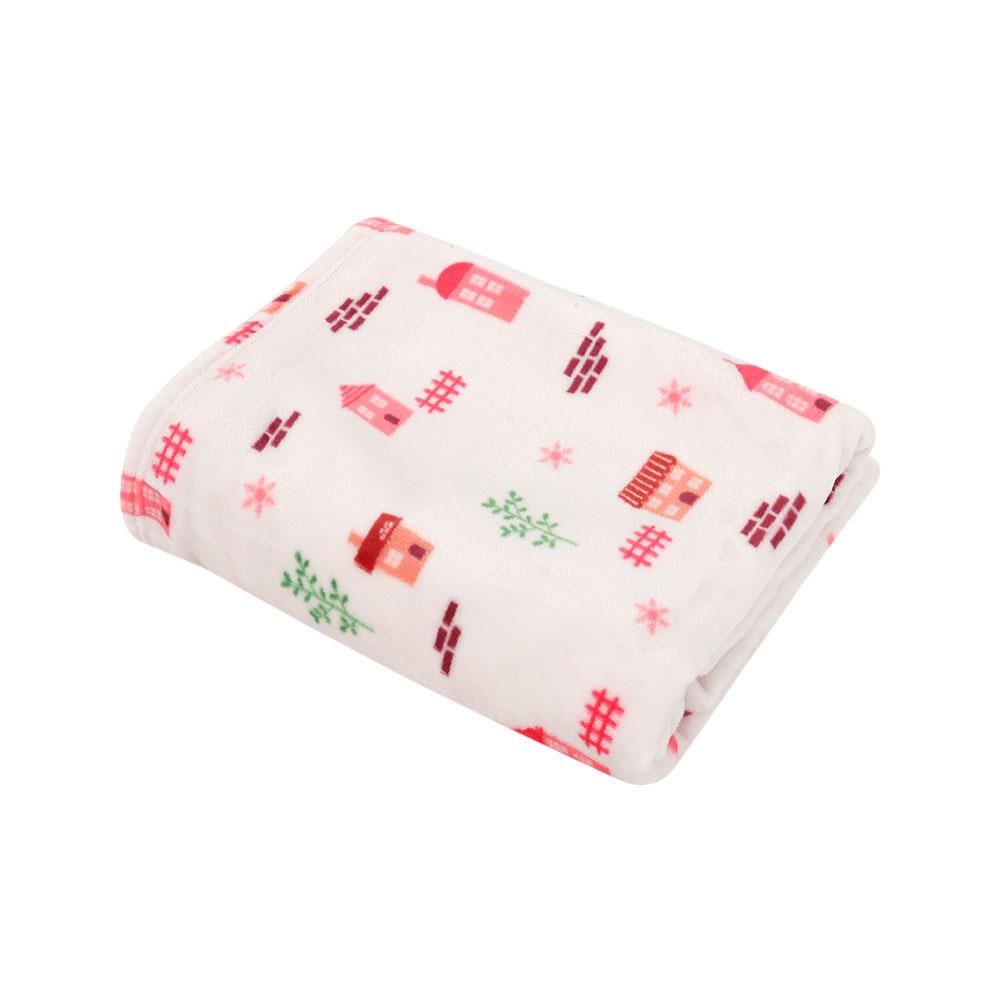 ผ้าห่ม HOME LIVING VILLAGE 50X60 นิ้ว สีชมพู_0