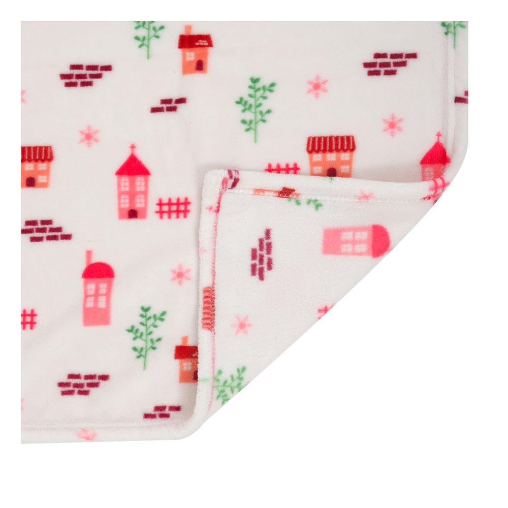 ผ้าห่ม HOME LIVING VILLAGE 50X60 นิ้ว สีชมพู