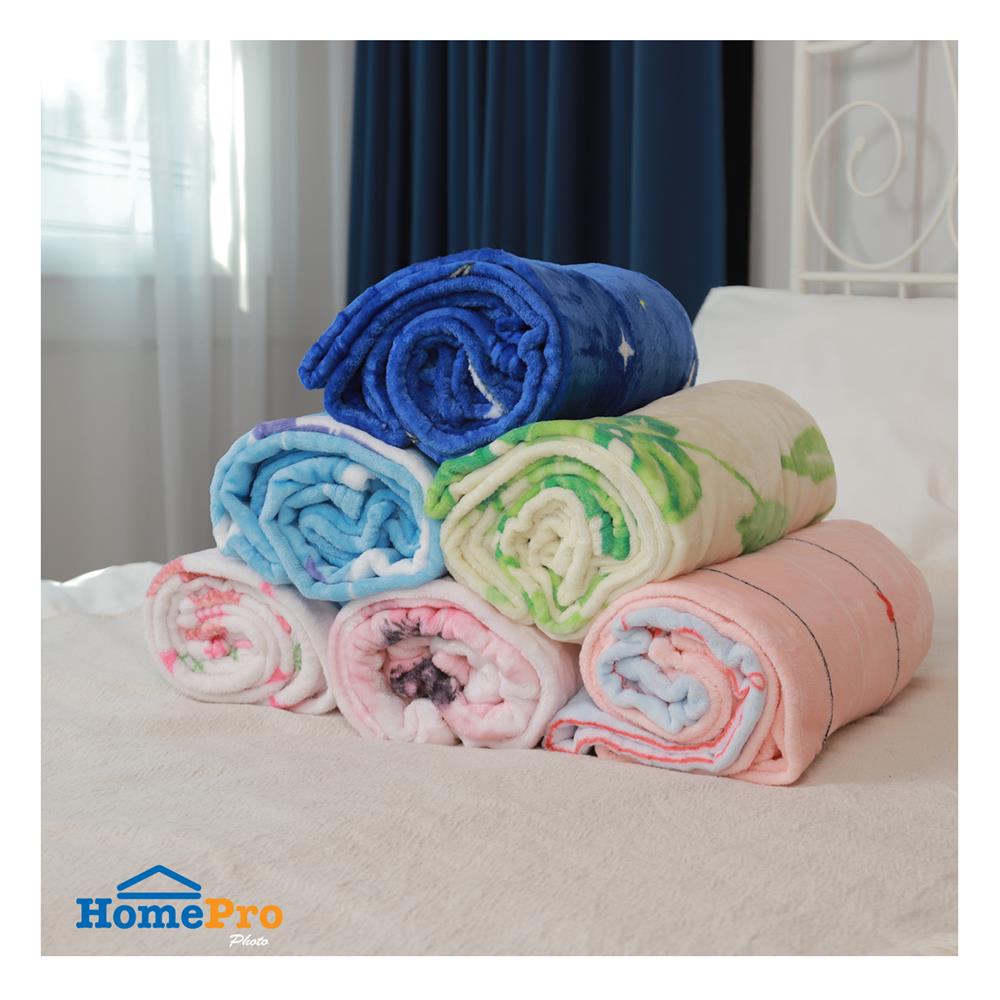 ผ้าห่ม HOME LIVING VILLAGE 50X60 นิ้ว สีชมพู