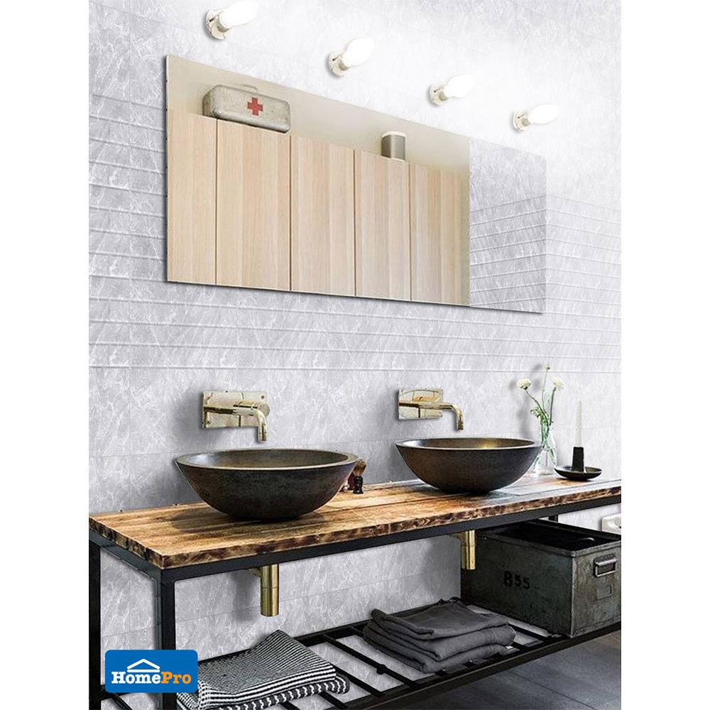 กระเบื้องผนัง 12x18 นิ้ว COTTO บลิซ เทา (EXC) II PM 1.08M2