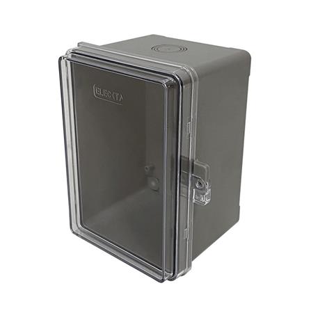 ตู้กันน้ำฝาใส ELECKTA 4x6 นิ้ว สีเทา_1