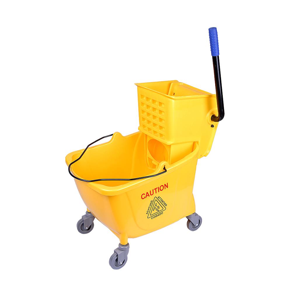 ถังบีบไม้ม็อบก้านโยกแบบมีล้อ ACCO 32 ลิตร สีเหลือง