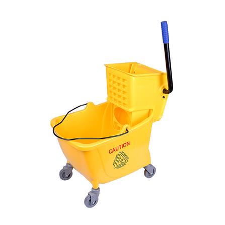 ถังบีบไม้ม็อบก้านโยกแบบมีล้อ ACCO 32 ลิตร สีเหลือง
