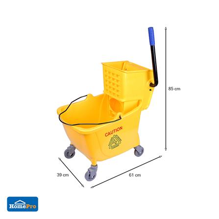 ถังบีบไม้ม็อบก้านโยกแบบมีล้อ ACCO 32 ลิตร สีเหลือง_5