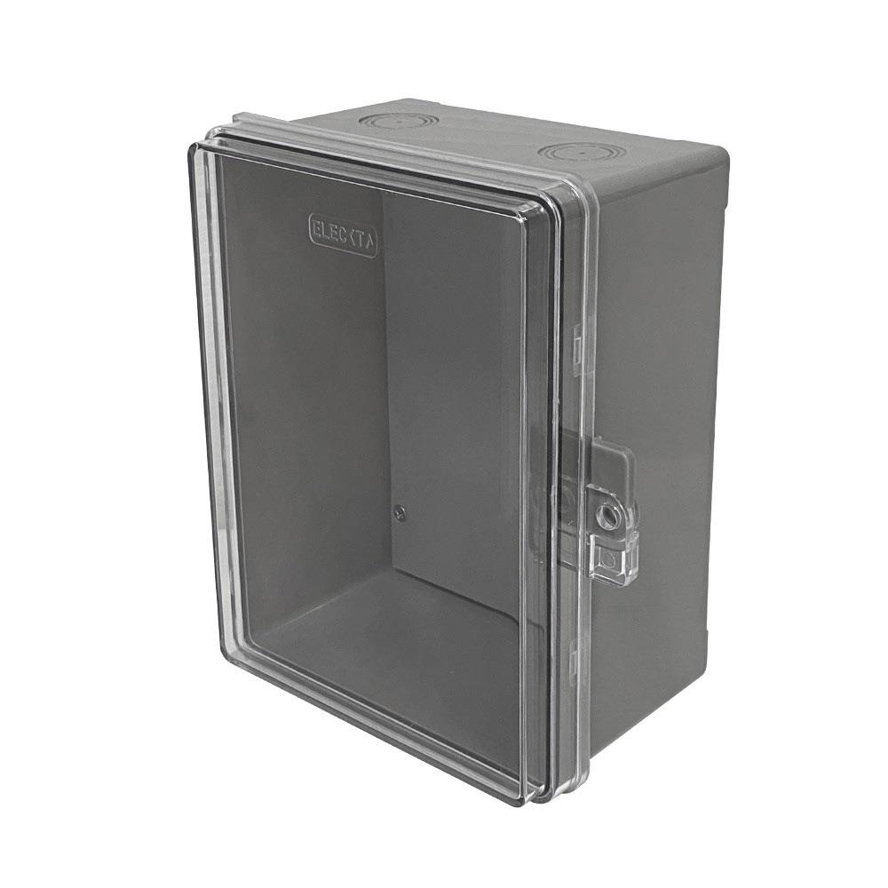 ตู้กันน้ำฝาใส ELECKTA 6x8 นิ้ว สีเทา