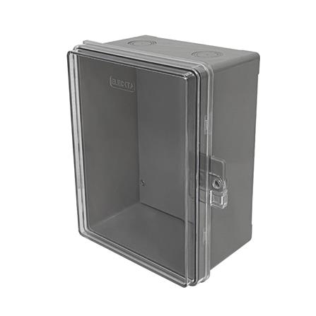 ตู้กันน้ำฝาใส ELECKTA 6x8 นิ้ว สีเทา_1
