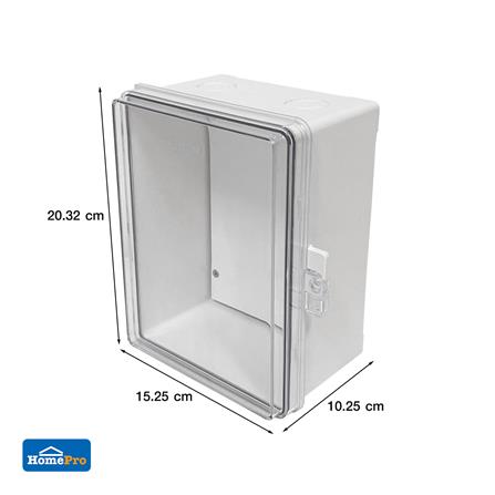 ตู้กันน้ำฝาใส ELECKTA 6x8 นิ้ว สีขาว_3