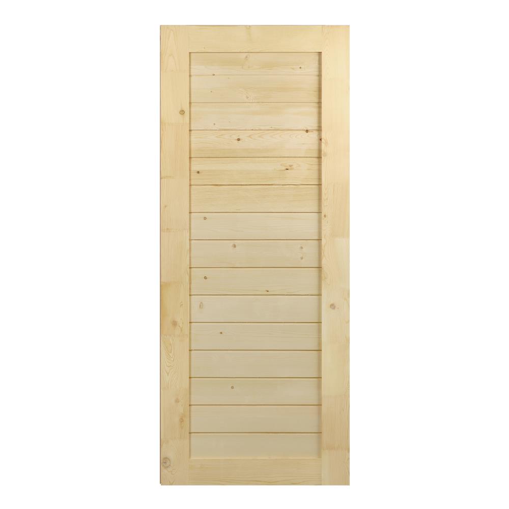 ประตูไม้สน VK 528 โมเดิร์น 80X200 ซม. สีธรรมชาติ ไม่เจาะลูกบิด