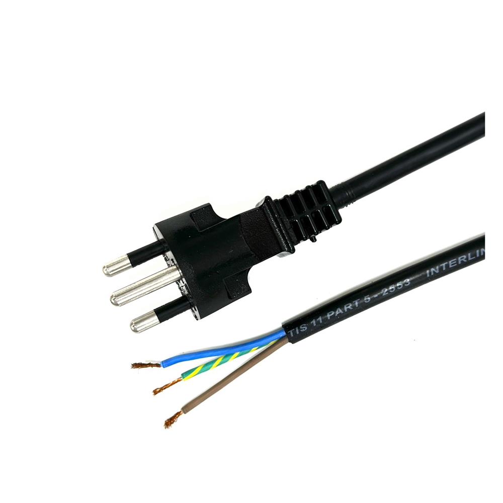 หัวปลั๊ก 3 ขากลม พร้อมสาย VCT SOKAWA 3x1 ตร.มม. 10 ม. สีดำ