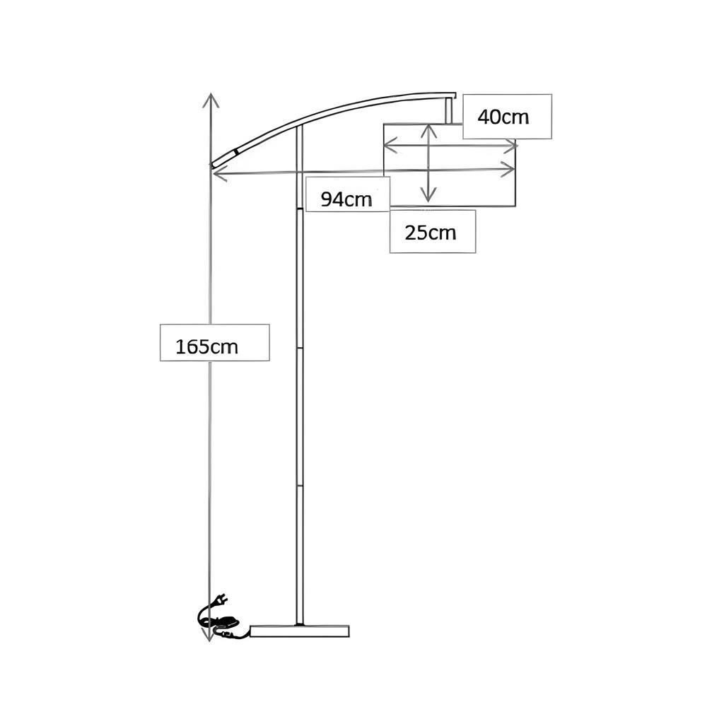 ไฟตั้งพื้น CARINI ML5250 สี ขาว/ทอง/ดำ 1 หัว