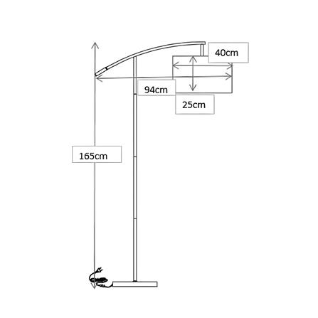 ไฟตั้งพื้น CARINI ML5250 สี ขาว/ทอง/ดำ 1 หัว_7