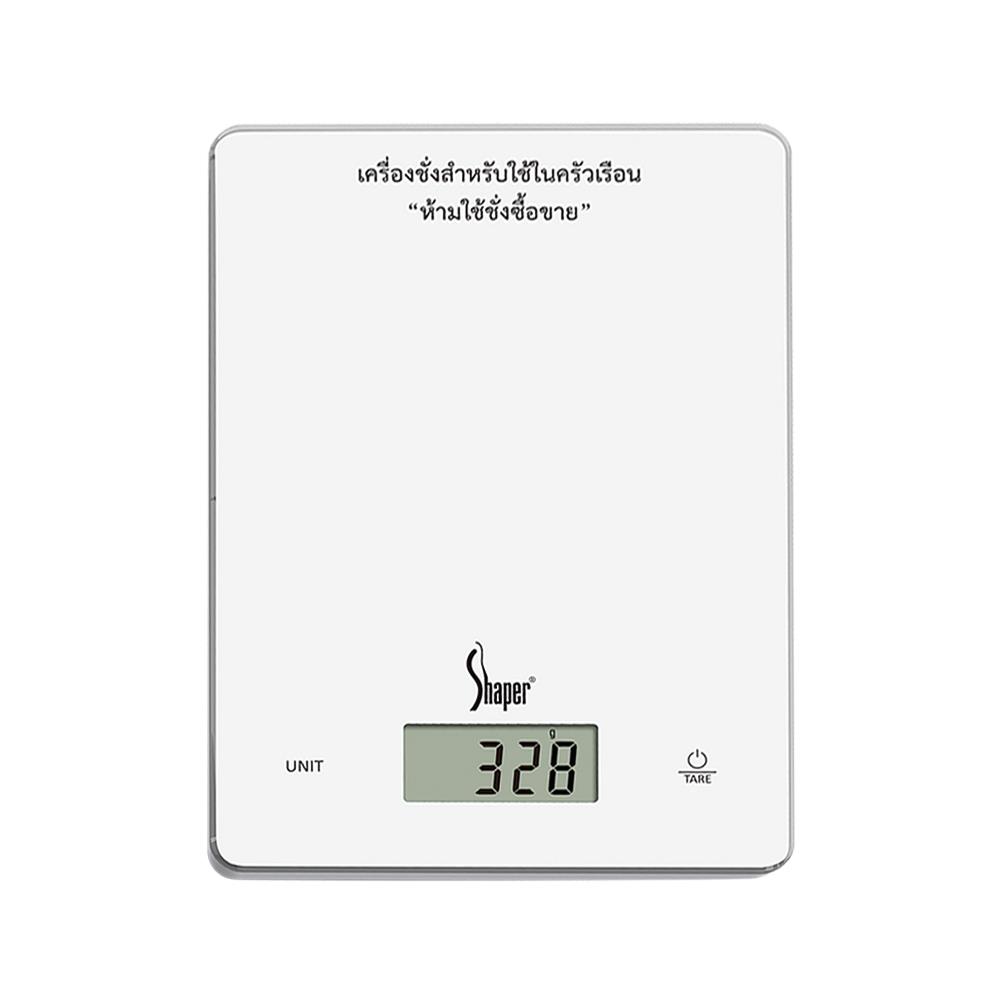 เครื่องชั่งนํ้าหนักดิจิตอล 10 กก. SHAPER KS-1021W สีขาว
