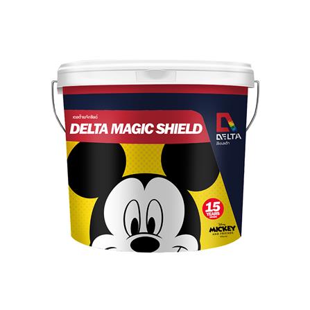 สีน้ำทาภายใน DELTA MAGIC SHIELD #00 BASE C กึ่งเงา 2.5 แกลลอน_0