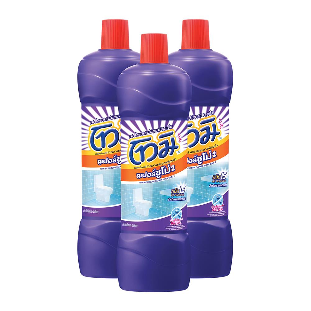 น้ำยาล้างห้องน้ำโทมิ ซูเปอร์ซูโม่ 2 850 มล. สีม่วง แพ็ก3