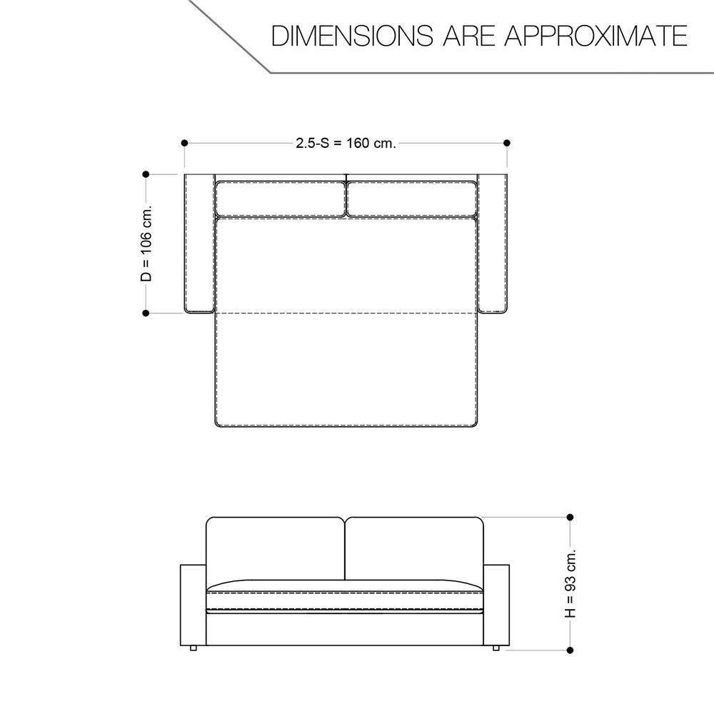 โซฟาเบด 2 ที่นั่ง FURDINI YORK สีน้ำตาล