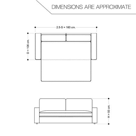 โซฟาเบด 2 ที่นั่ง FURDINI YORK สีน้ำตาล_7