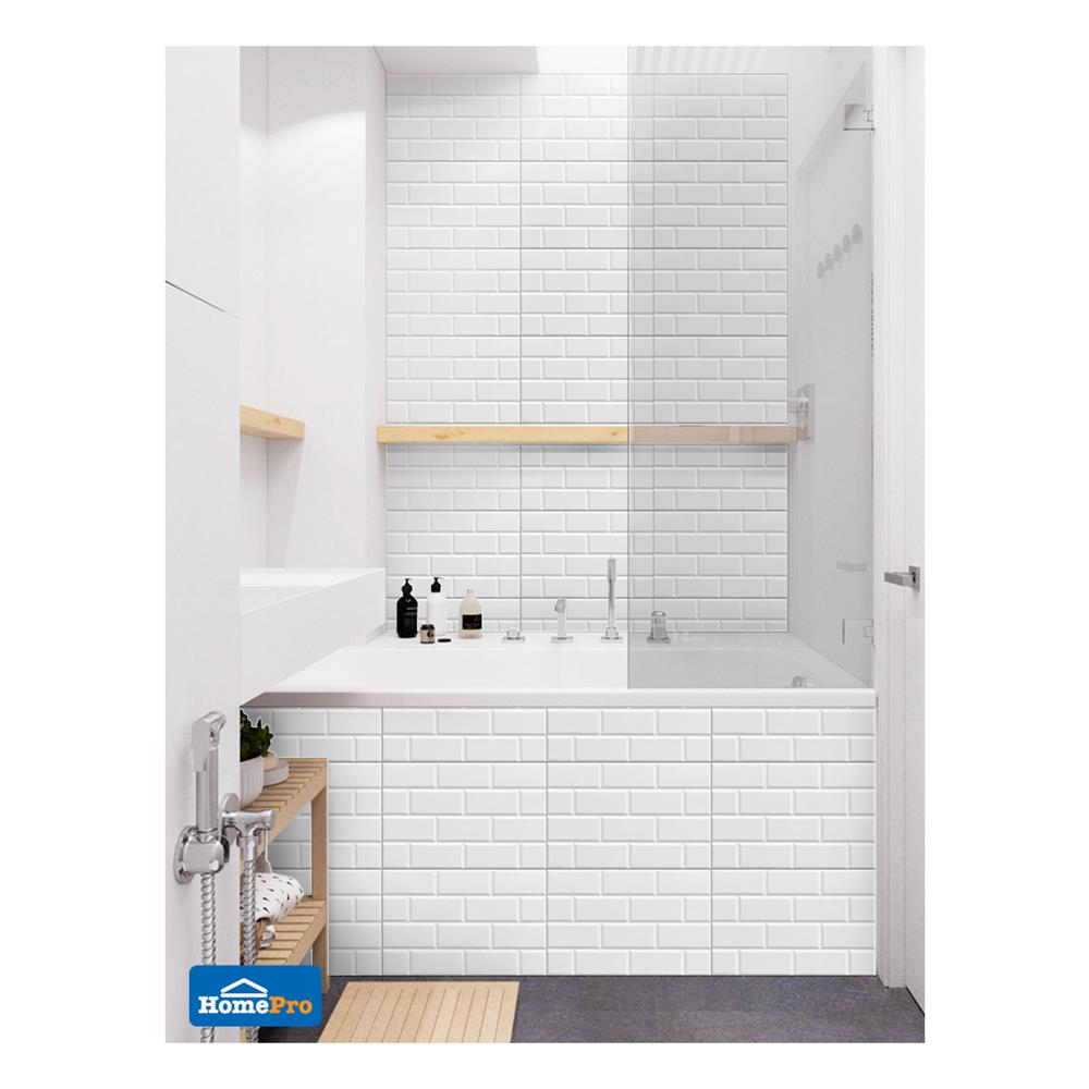 กระเบื้องผนัง 12x18 นิ้ว COTTO อิงลิชการ์เด้นกลอสบริค PM 1.08M2