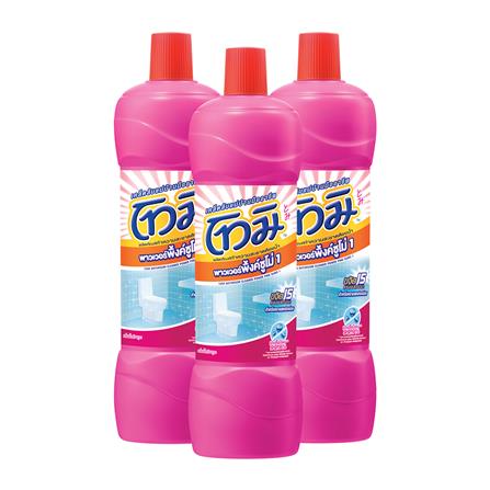 น้ำยาล้างห้องน้ำโทมิ พาวเวอร์พิ้งค์ซูโม่ 850 มล. สีชมพู แพ็ก3