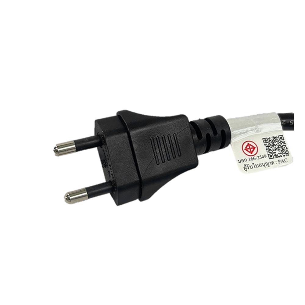 หัวปลั๊ก 2 ขากลม พร้อมสาย VCT CENTURY 2x1 ตร.มม. 10 ม. สีดำ