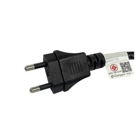 หัวปลั๊ก 2 ขากลม พร้อมสาย VCT CENTURY 2x1 ตร.มม. 10 ม. สีดำ_2